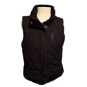 Vtg Ralph Lauren Polo Jeans Black Cotton Puffer Vest Size Medium